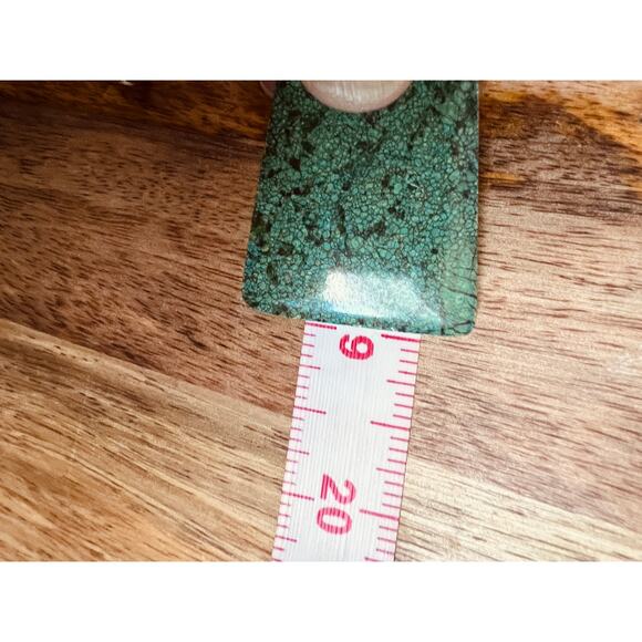 Tibetan Spiderweb Turquoise Pendant Necklace Malachite Amethyst 19” Boho Gift - Picture 7 of 7